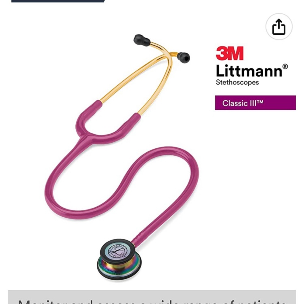 Classic Littmann lll stethoscope- In box with manual